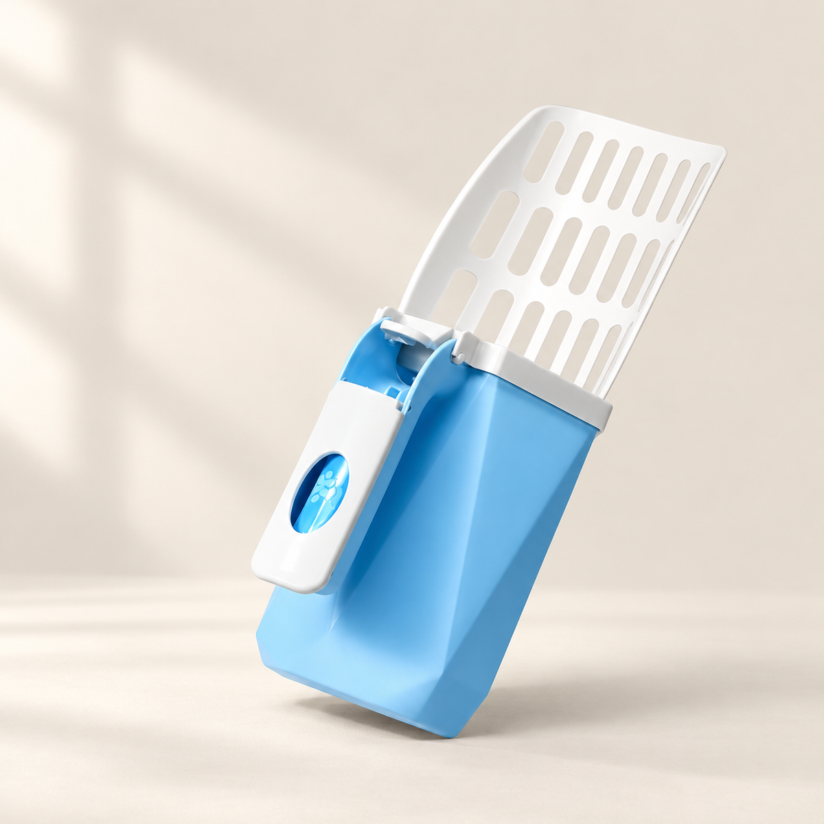 Litter Scoop & Container on a softly lit neutral background
